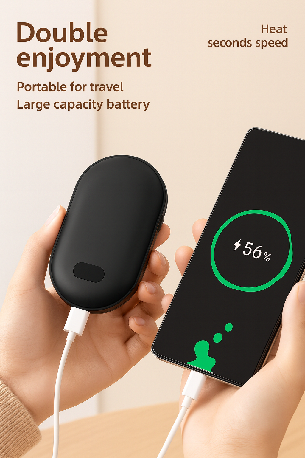 CozyCharger: 2-in-1 Hand Warmer & Charger