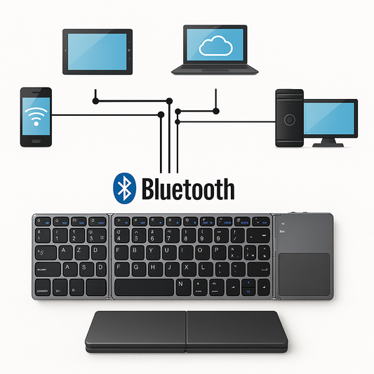 Folding Mini Wireless Bluetooth Keyboard