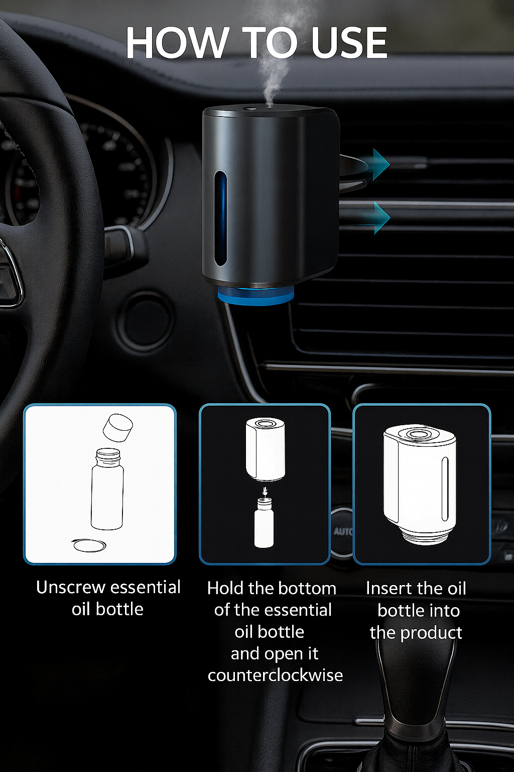 3x10ML Car Air Freshener Set